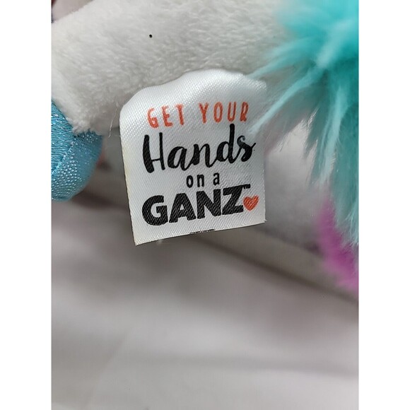 Hands On Ganz Plush Unicorns Fluffy Unicorn White with Multicolor Fluffy Tail 6" - Picture 11 of 16